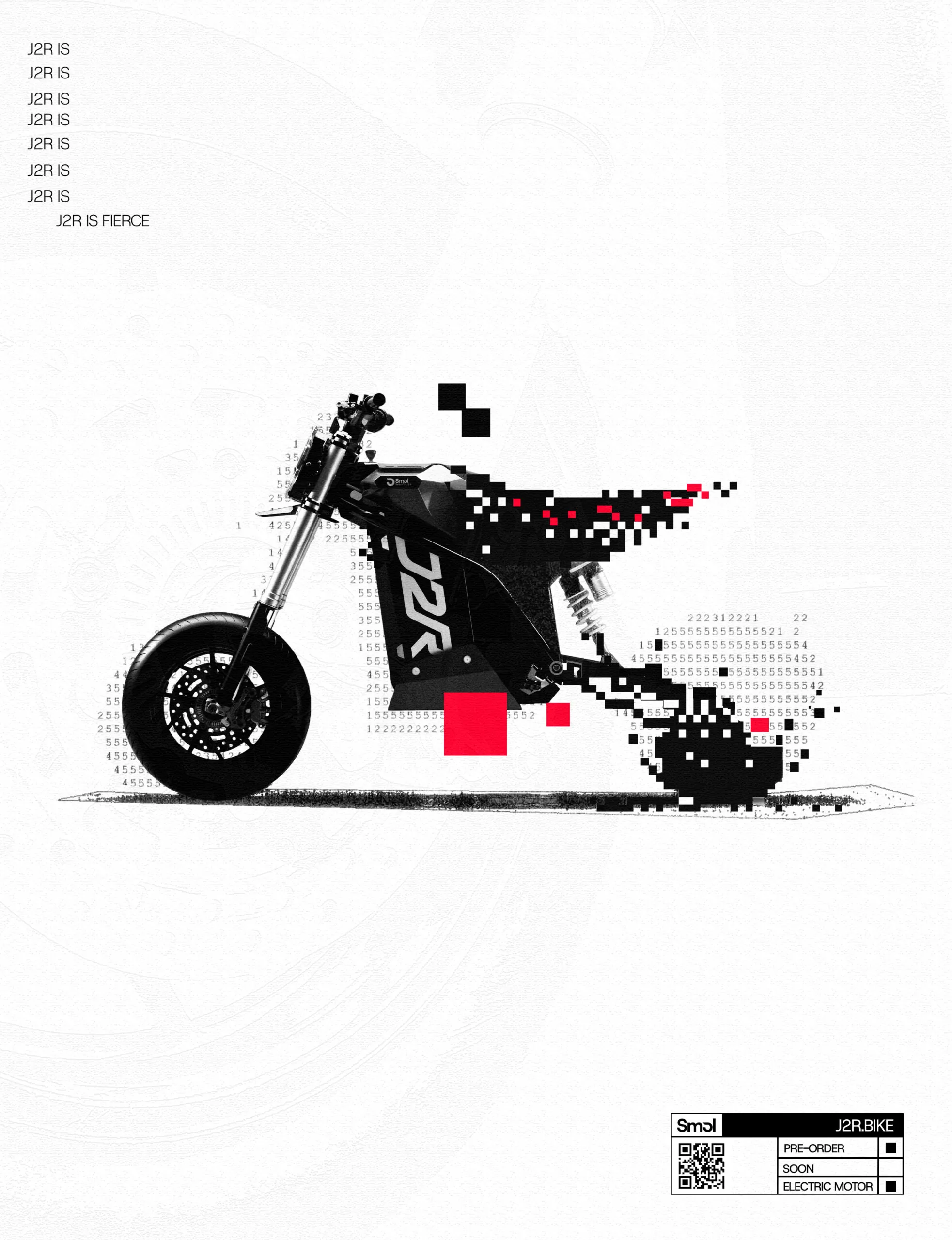 Poster moto électrique J2R Smol – deux roues électrique française