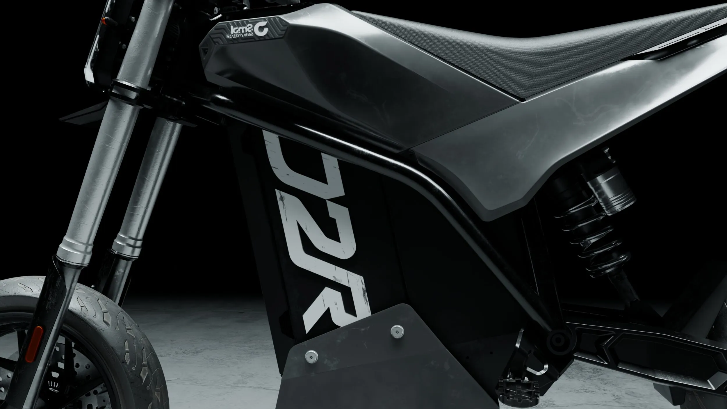 Carénage gauche moto électrique J2R Smol - finition française