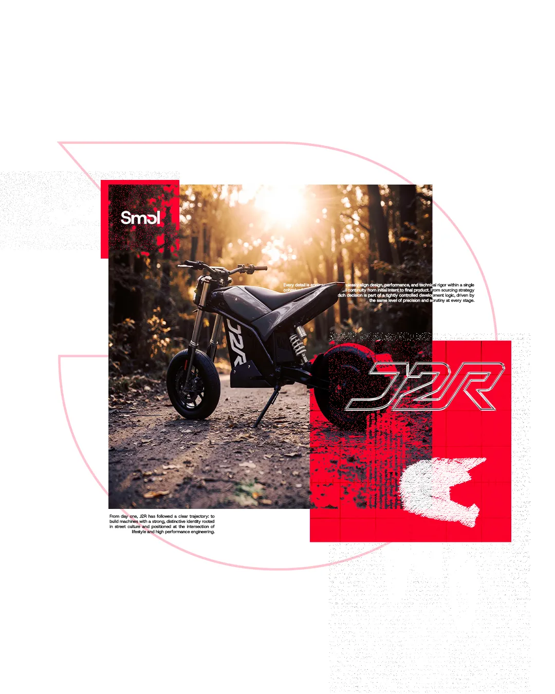 J2R Smol moto électrique française - visuel lifestyle en forêt